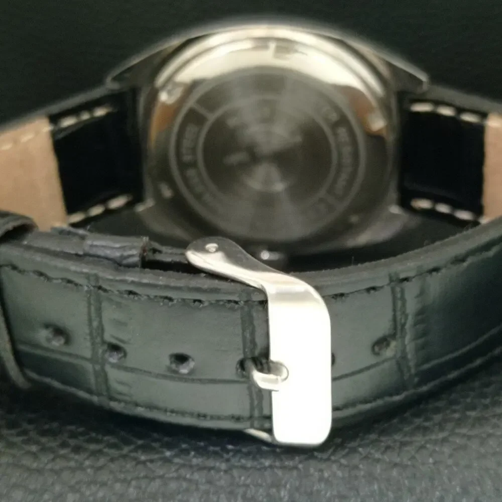 Vintage 1971 Citizen Manual Wound Mens Silver Watch & Gray accents